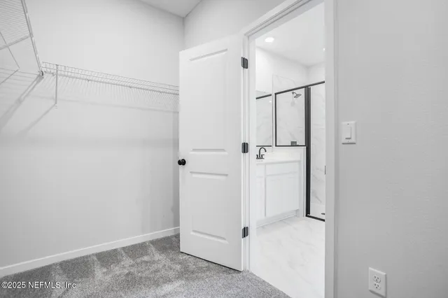 a view of closet area