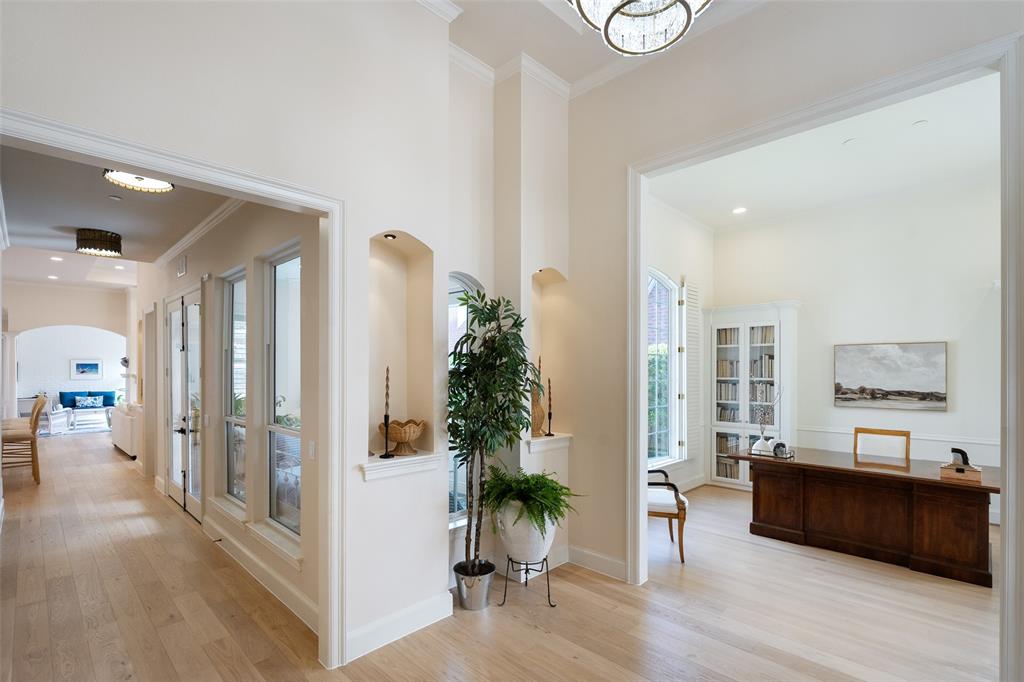 14725 Celestial Place Addison, TX 75254 - Photo 1 of 30 Large Foyer Now Flows Effortlessly into the Main Areas of the Home with Executive Style Office to Right and Secondary Bedrooms off to the Left at the Front of the Home