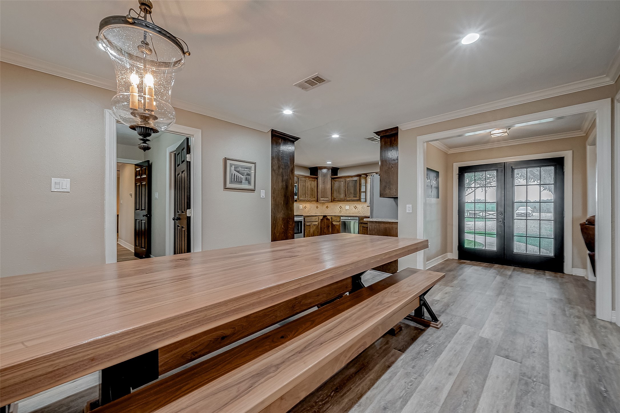 3819 Cottonwood School Road Rosenberg, TX 77471 - Photo 13 of 37 a large hall with stainless steel appliances granite countertop a lot of counter space