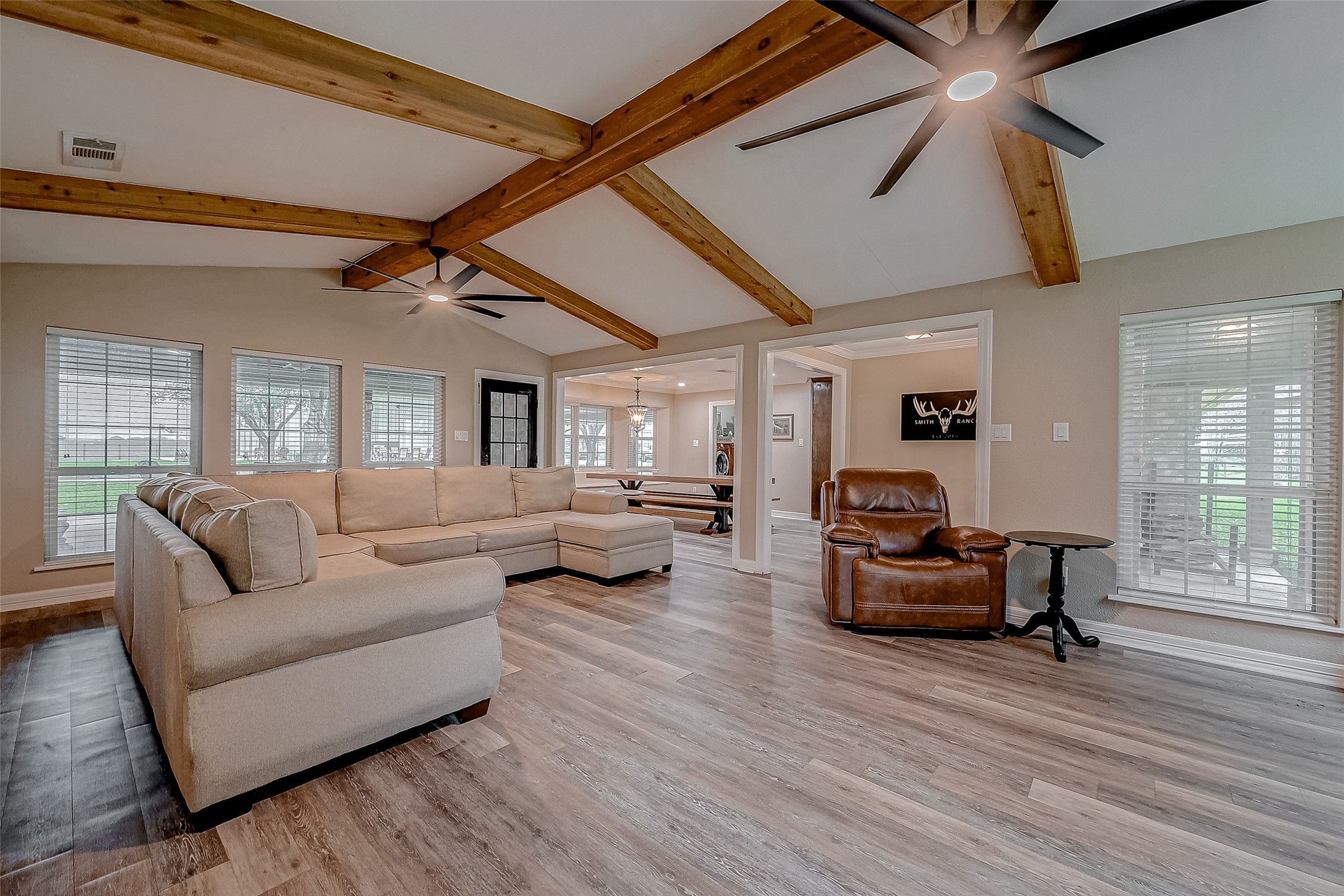 3819 Cottonwood School Road Rosenberg, TX 77471 - Photo 8 of 37 a living room with furniture and a wooden floor