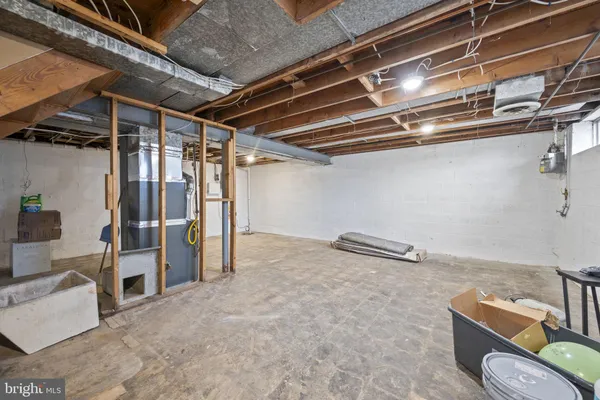 a view of a room with racks