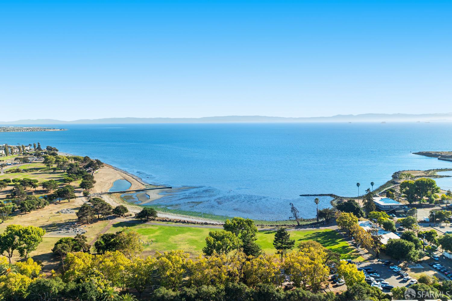 1327 Webster Street, Unit B210 Alameda, CA 94501 - Photo 48 of 55 an aerial view of ocean with residential house with outdoor space