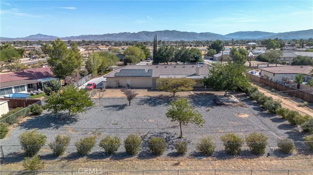a view of a city with mountain