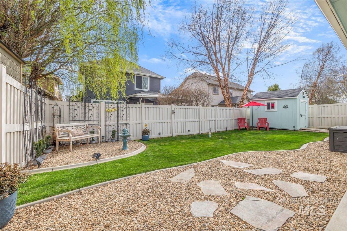 3038 North Christian Way Meridian, ID 83646 - Photo 40 of 48 Fenced backyard featuring a shed