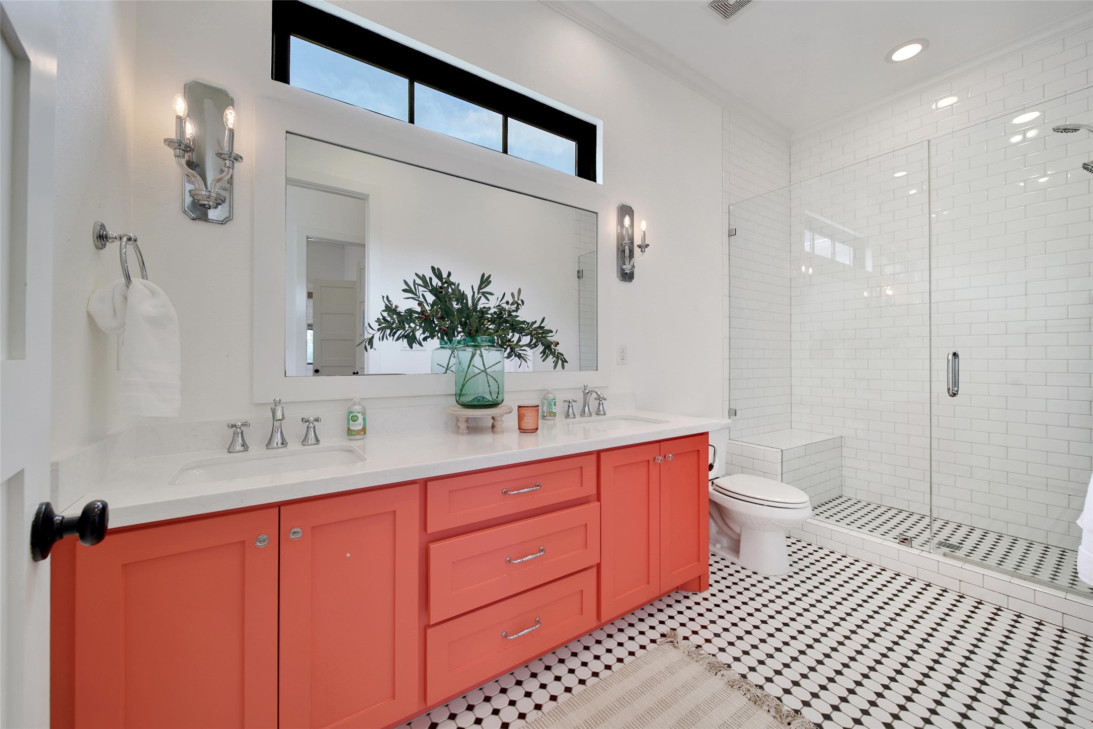 18875 Rabon Chapel Road Montgomery, TX 77316 - Photo 21 of 45 a bathroom with a sink a toilet and shower