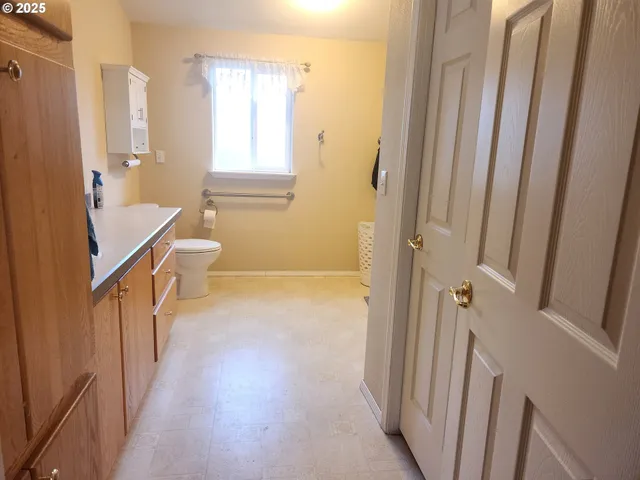 a bathroom with a sink a toilet and a shower