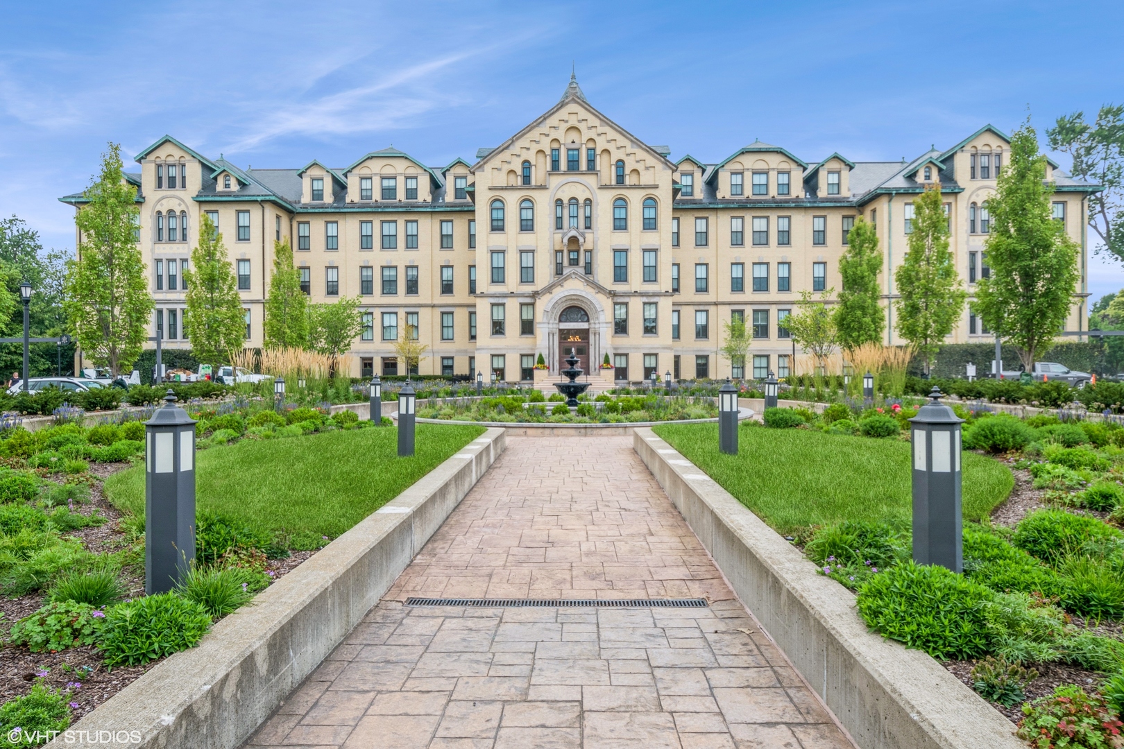 a view of a big building