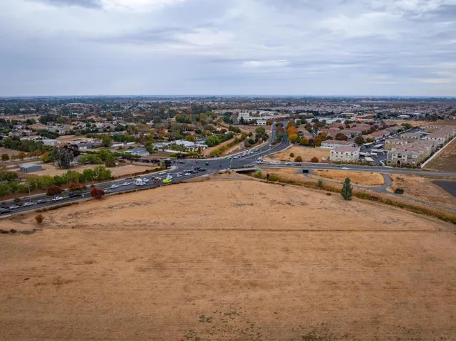 an aerial view of a city