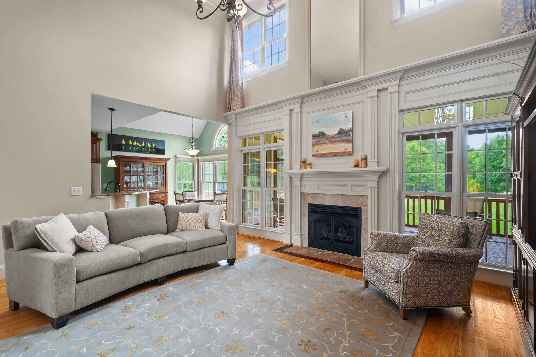 5805 Clovis Ridge Drive Wake Forest, NC 27587 - Photo 16 of 64 a living room with furniture and a fireplace