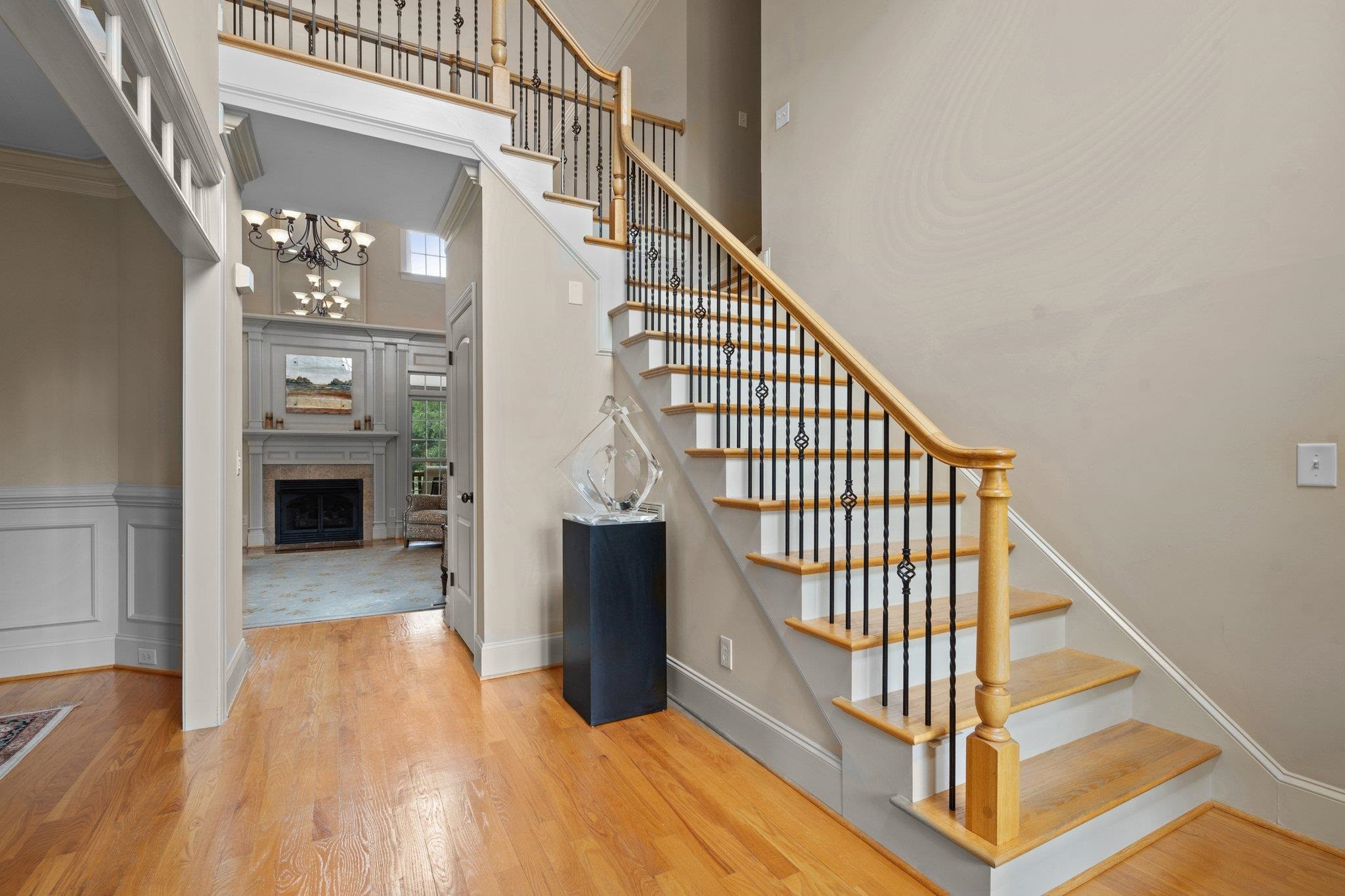 5805 Clovis Ridge Drive Wake Forest, NC 27587 - Photo 32 of 64 a view of entryway and hall with wooden floor