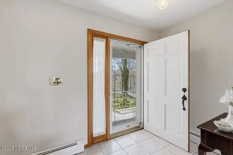 a view of a bathroom with a glass door