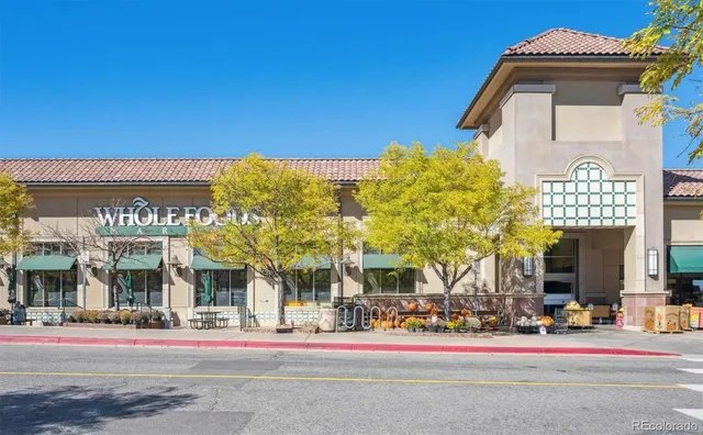 front view of a building with a street