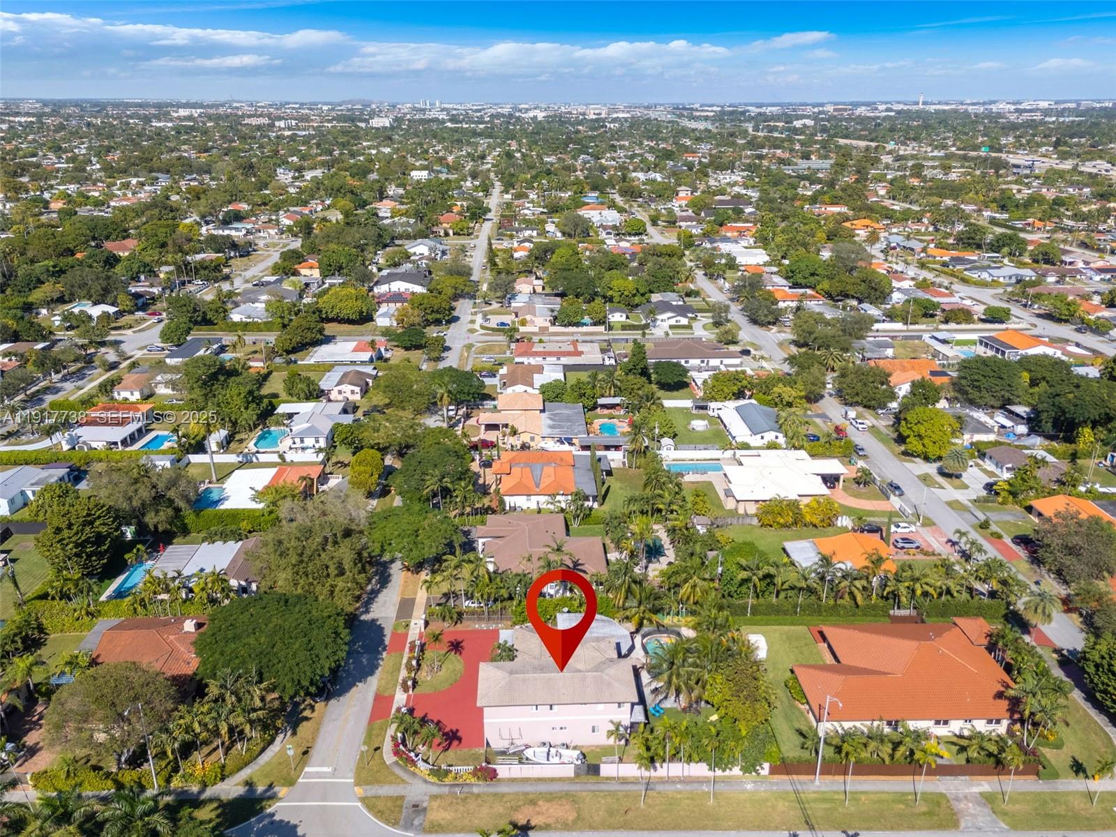 3135 Southwest 80th Avenue Miami, FL 33155 - Photo 56 of 65 an aerial view of residential houses with outdoor space and street view