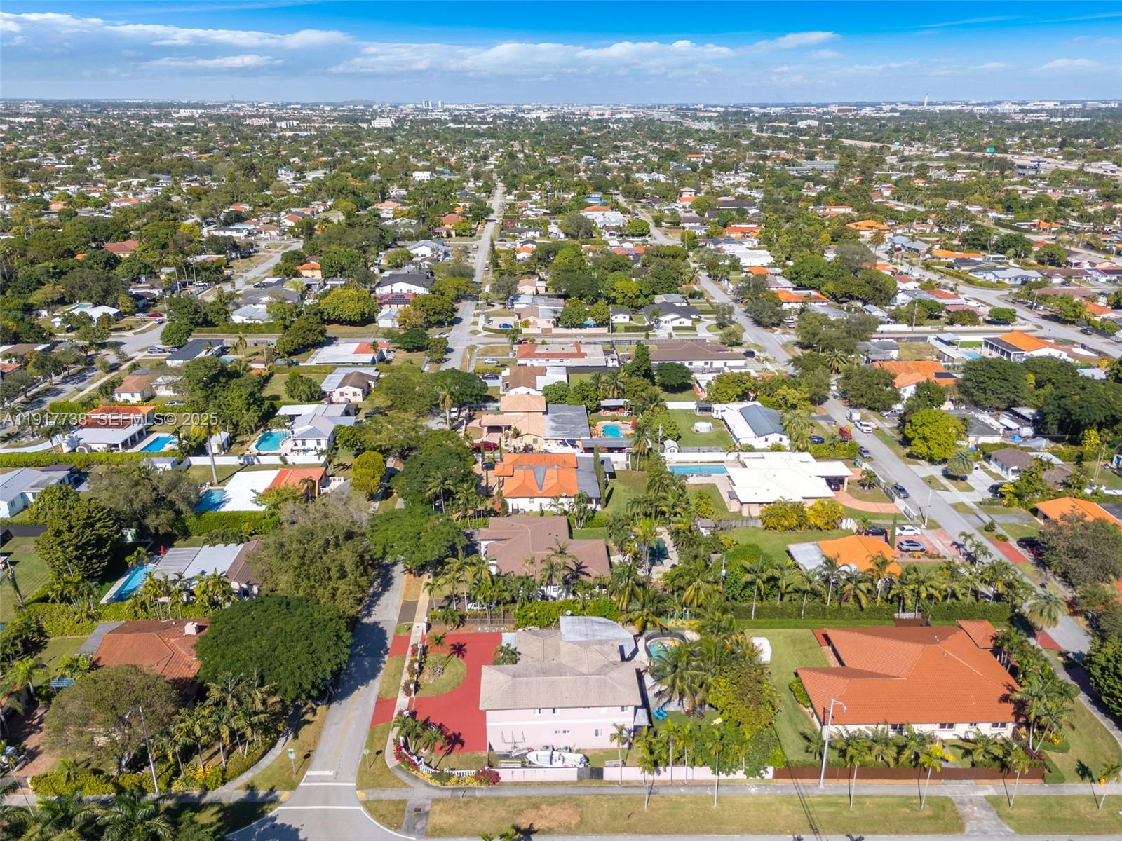 3135 Southwest 80th Avenue Miami, FL 33155 - Photo 57 of 65 an aerial view of residential houses with city view