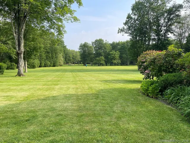 a view of outdoor space with deck and yard