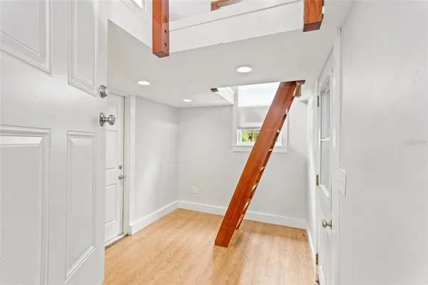 a very nice looking room with a large window