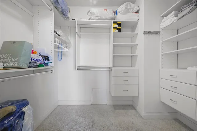 a view of storage and utility room with racks on the wall