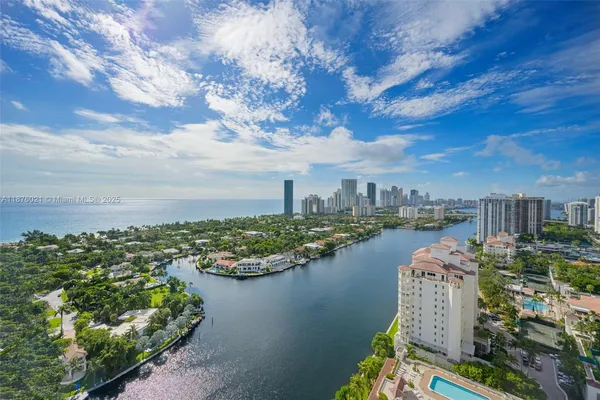 a view of a city with lake