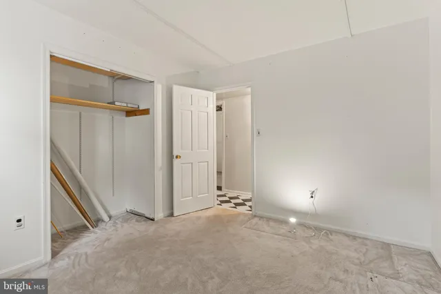 an empty room with a window