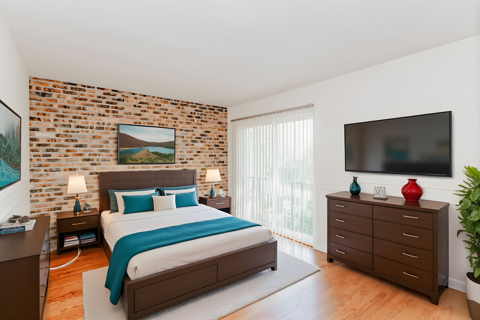 590 Green Bay Road Glencoe, IL 60022 - Photo 10 of 33 a bedroom with a bed and a flat screen tv