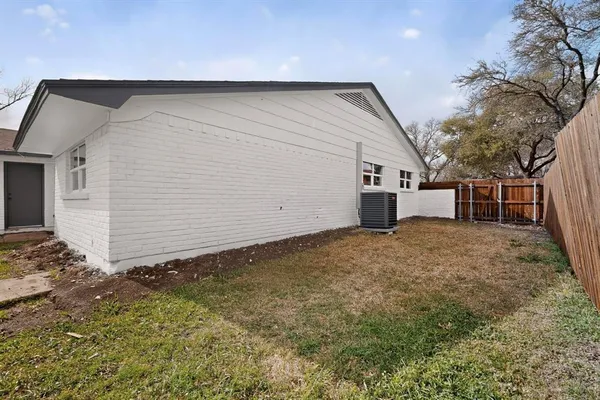 a backyard of a house