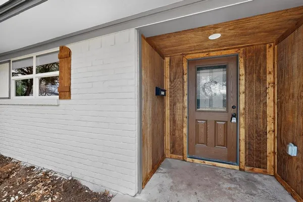 a view of front door