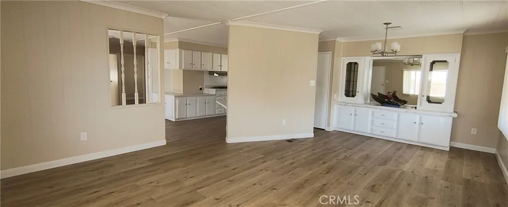 View from living room towards the kitchen