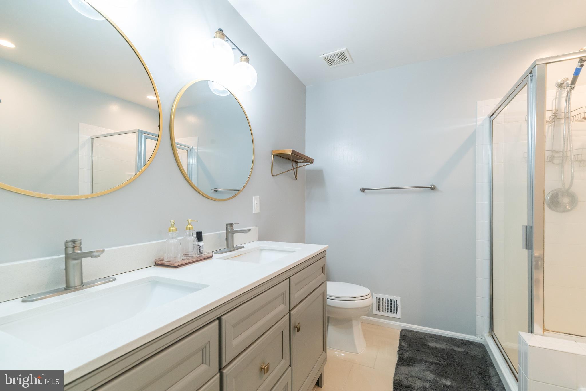 6005 Honnicut Drive Centreville, VA 20121 - Photo 16 of 29 a bathroom with a toilet a sink and a mirror
