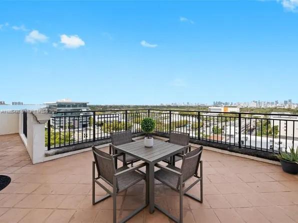 888 Douglas Road, Unit 1512 Coral Gables, FL 33134 - Photo 12 of 20 a view of a balcony with lake view and a couple of chairs