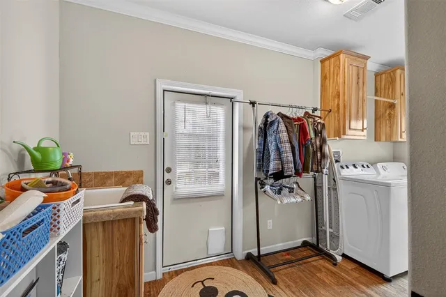 a view of a wooden deck