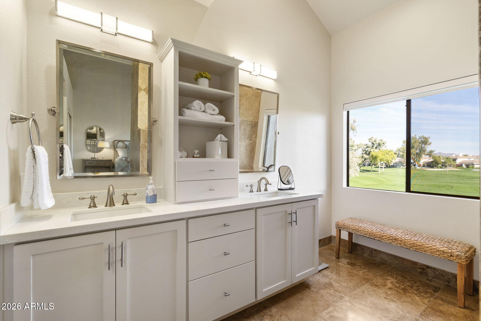 7272 East Gainey Ranch Road, Unit 12 Scottsdale, AZ 85258 - Photo 13 of 28 a bathroom with a sink and a window