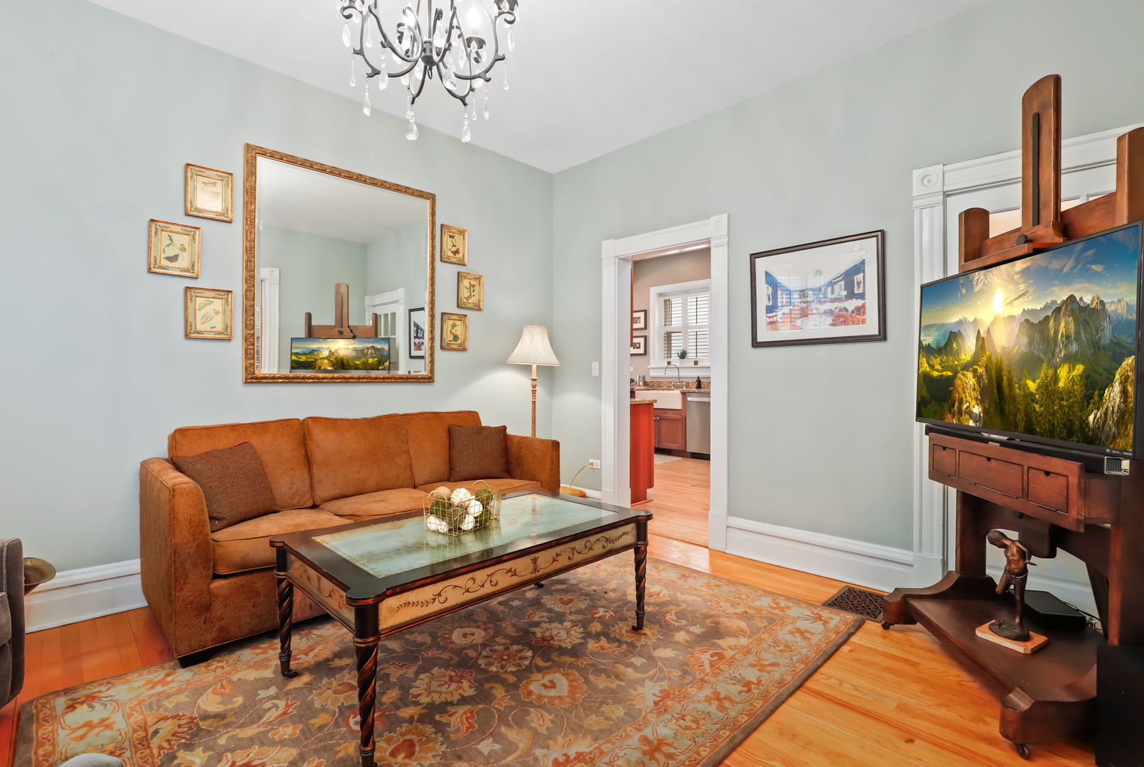 4232 North Tripp Avenue Chicago, IL 60641 - Photo 13 of 46 a living room with furniture and a flat screen tv