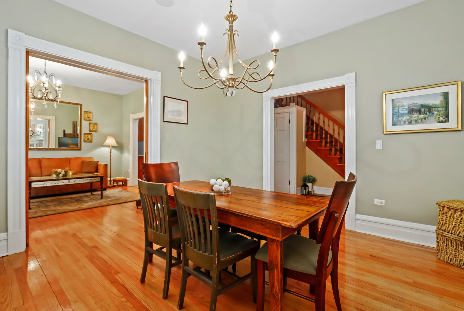 4232 North Tripp Avenue Chicago, IL 60641 - Photo 8 of 46 a view of a dining room with furniture and wooden floor