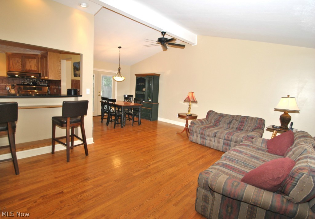 304 South Hametown Road Akron, OH 44321 - Photo 2 of 16 The great room has wood floors, cathederal ceiling & opens to kitchen & dining rms.