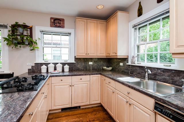 511 Lathrop Avenue River Forest, IL 60305 - Photo 11 of 25 a kitchen with sink a window and cabinets