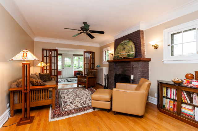 511 Lathrop Avenue River Forest, IL 60305 - Photo 5 of 25 a living room with furniture and a fireplace