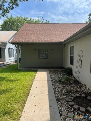 a view of front door of house