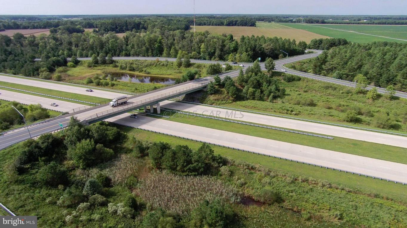a view of a field with a mountain in the background
