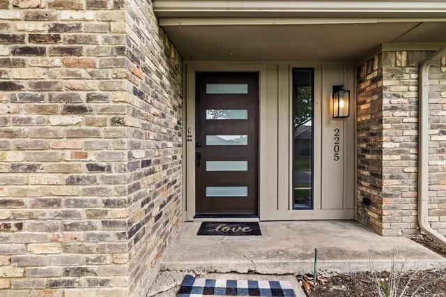 a view of front door