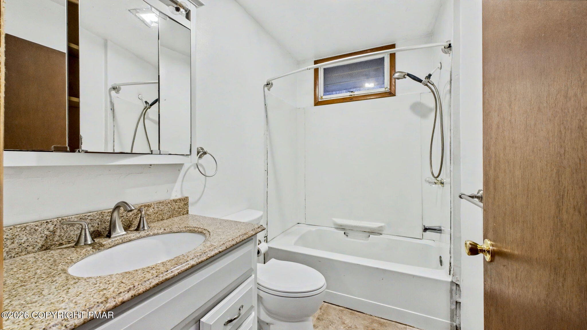1208 Mattioli Road Bartonsville, PA 18321 - Photo 13 of 23 a bathroom with a granite countertop sink toilet and shower