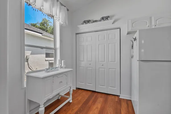 a view of cabinets with wooden floor and cabinet