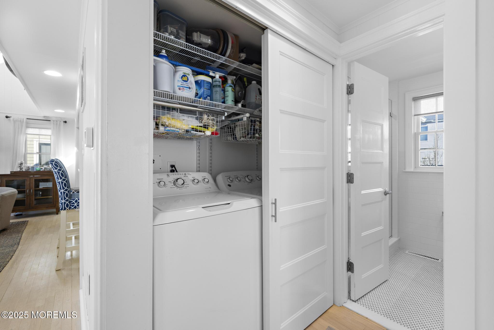 9 Inlet Road Beach Haven, NJ 08008 - Photo 27 of 51 a view of walk in closet with clothes and shoes