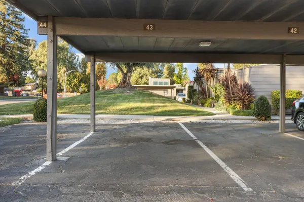 a view of a swimming pool with a lounge chairs
