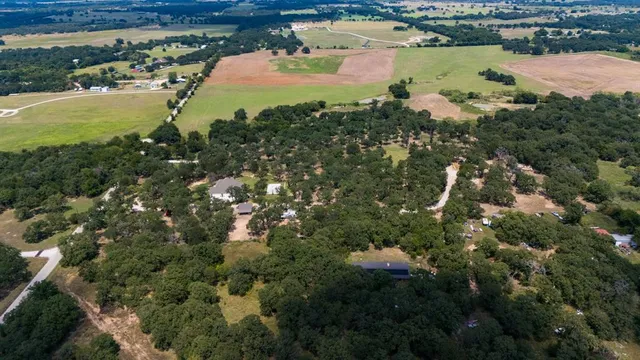 a view of a lake with a city