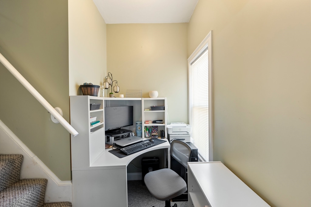 496 Main Street, Unit 2 Hanson, MA 02341 - Photo 14 of 20 a view of workspace with wooden floor windows