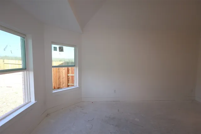 an empty room with a window