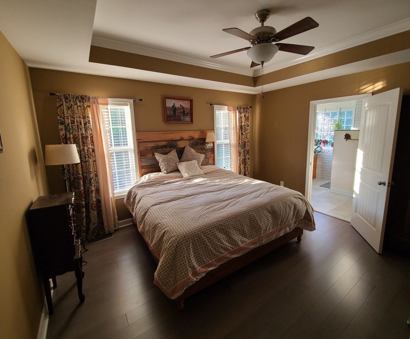 1157 Knox Road Readyville, TN 37149 - Photo 73 of 100 a bedroom with a bed and a chandelier