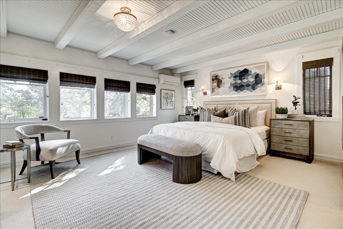 836 Creek Drive Menlo Park, CA 94025 - Photo 21 of 39 a bedroom with furniture and wooden floor