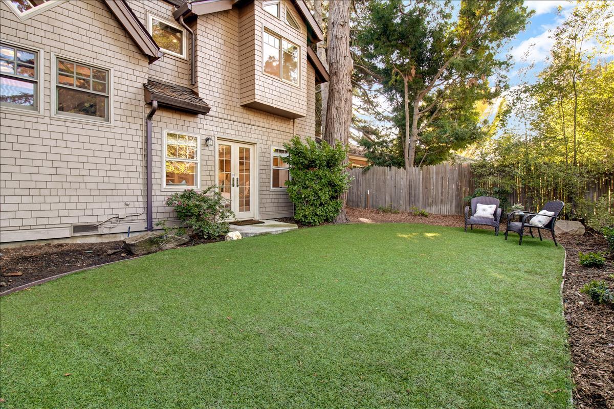 836 Creek Drive Menlo Park, CA 94025 - Photo 34 of 39 a view of a house with a backyard