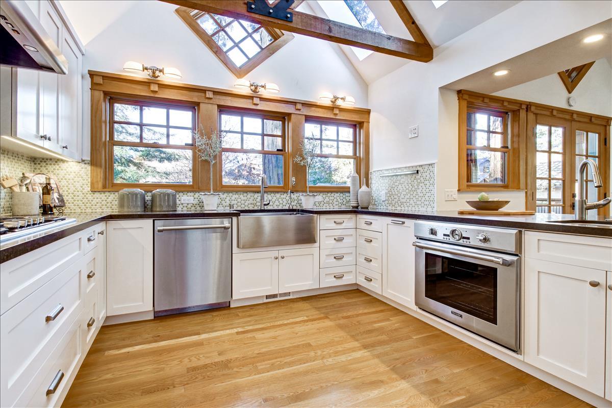 836 Creek Drive Menlo Park, CA 94025 - Photo 7 of 39 a kitchen with granite countertop a stove sink and cabinets